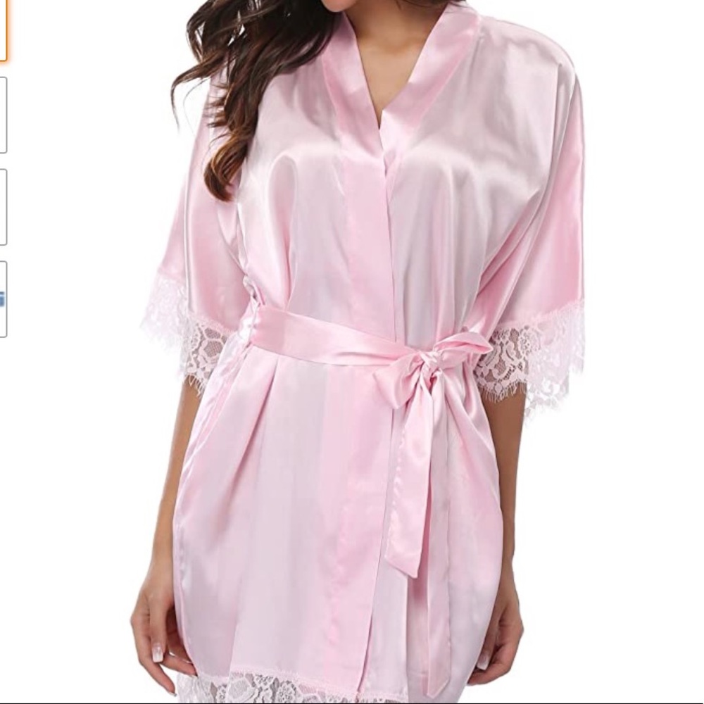 Pink Lace Robe